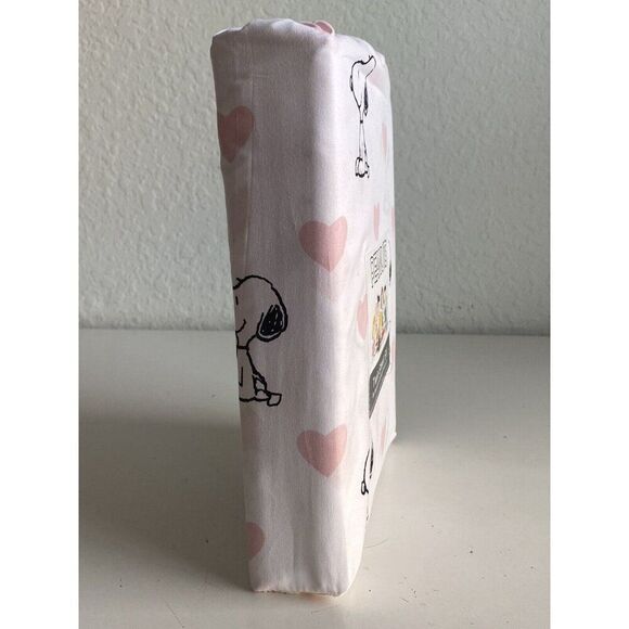 3 Pc Peanuts Snoopy Pink Hearts Valentines Day TWIN Size Sheet Set Soft NEW - Picture 10 of 12